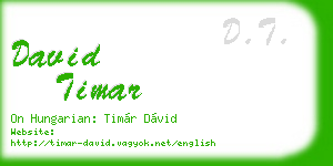david timar business card