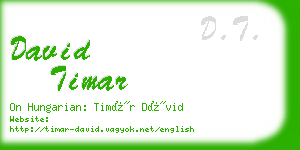 david timar business card